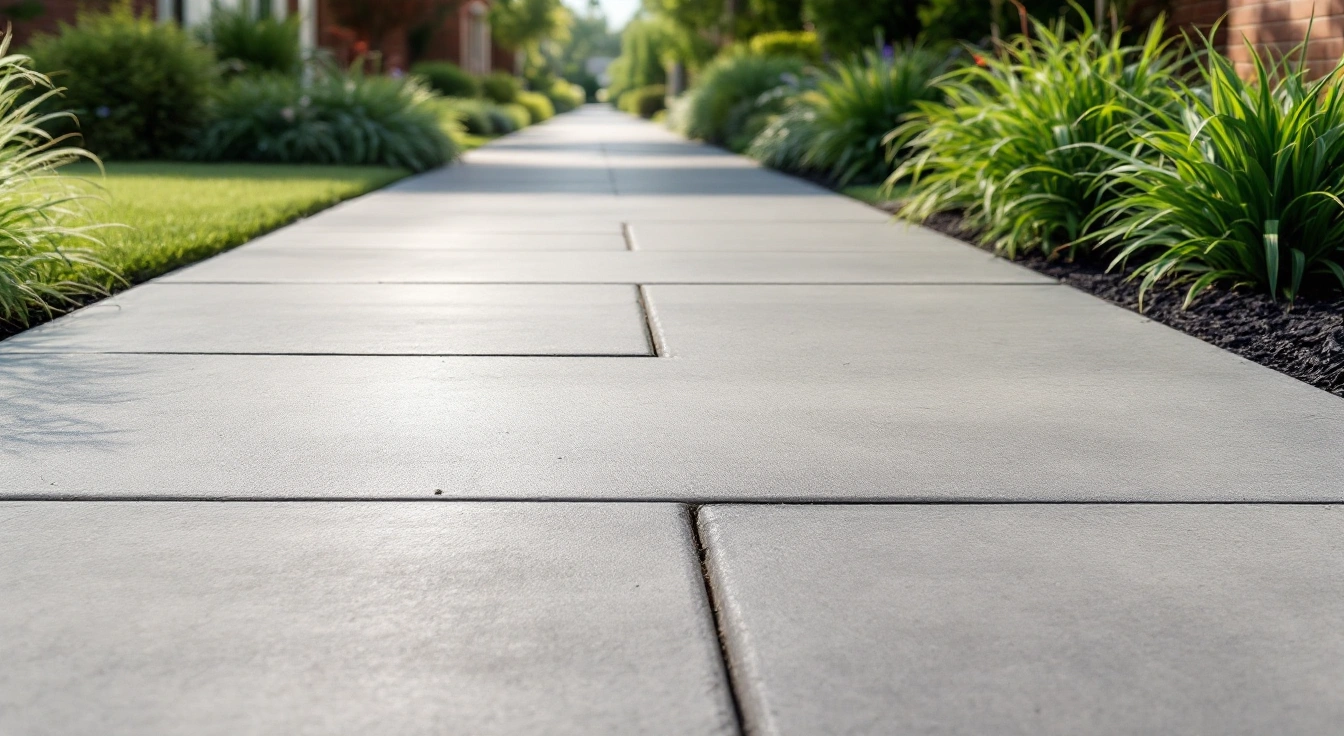 Generic residential concrete walking route